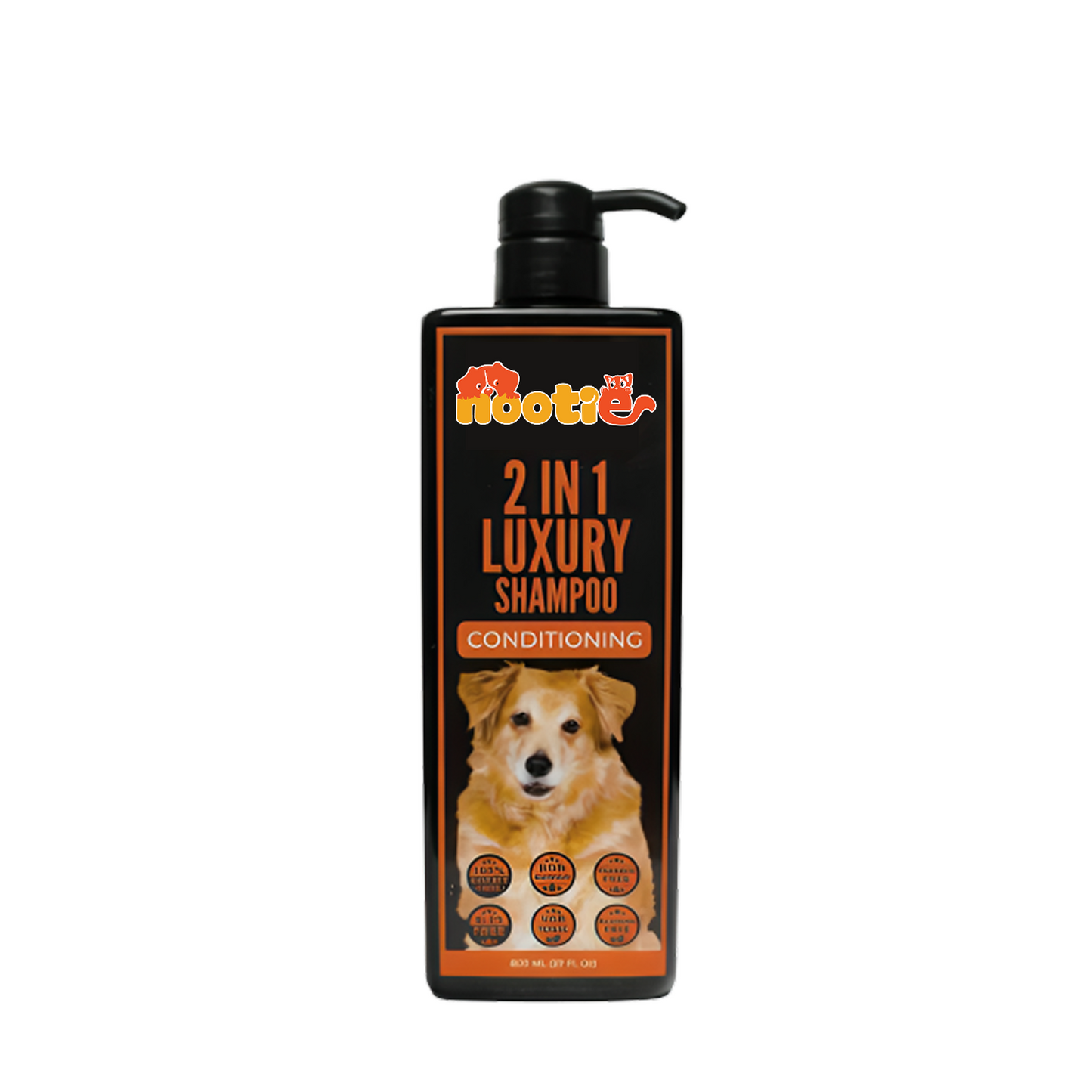 Nootie 2-in-1 Luxury Conditioning Shampoo (800 ml) | Cleans & Conditions in One Wash – Silky Coat Finish