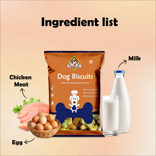 Nootie Chicken Biscuits for Adult Dogs – Assorted Flavours (900 g) | High-Protein, Crunchy & Nutrient-Rich Treats