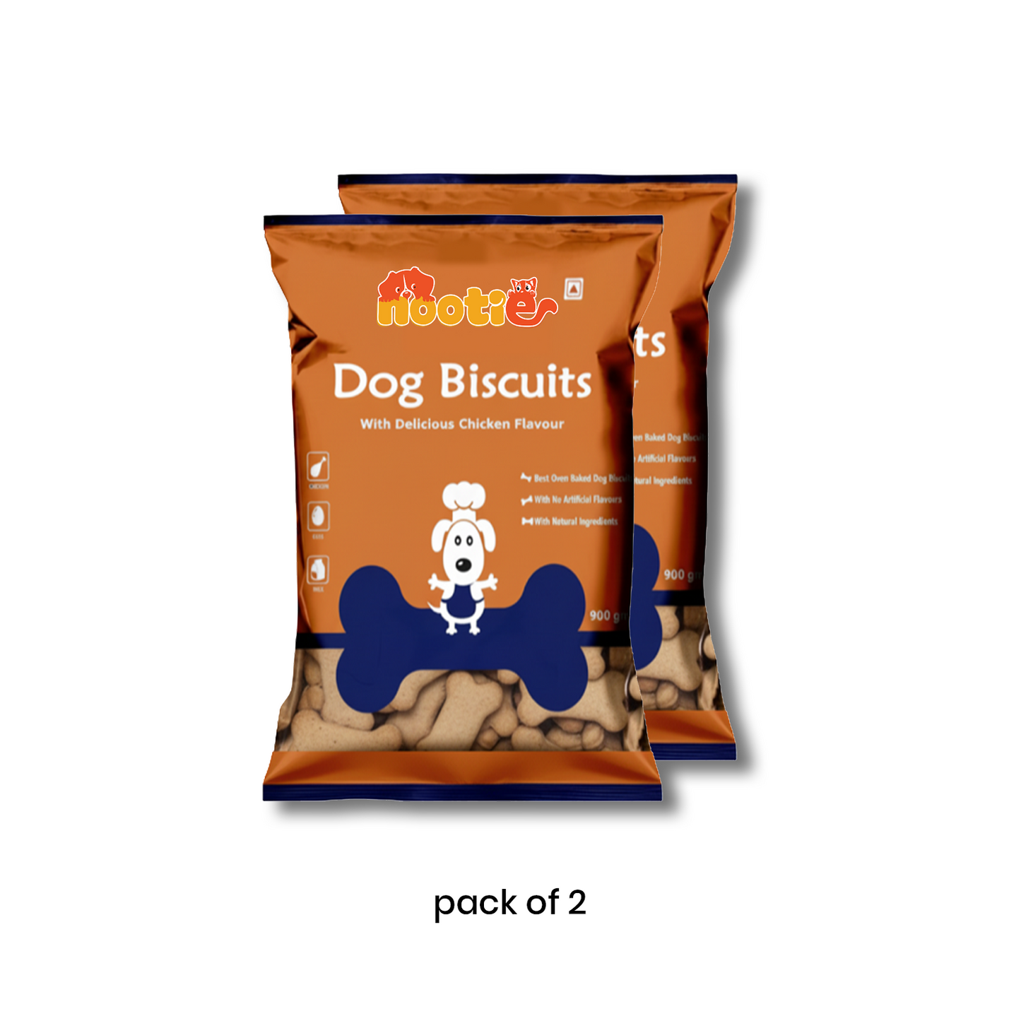 Nootie Chicken Biscuits with Peanut Butter Flavour for Adult Dogs (900g) | High-Protein, Crunchy & Energy-Rich Treats