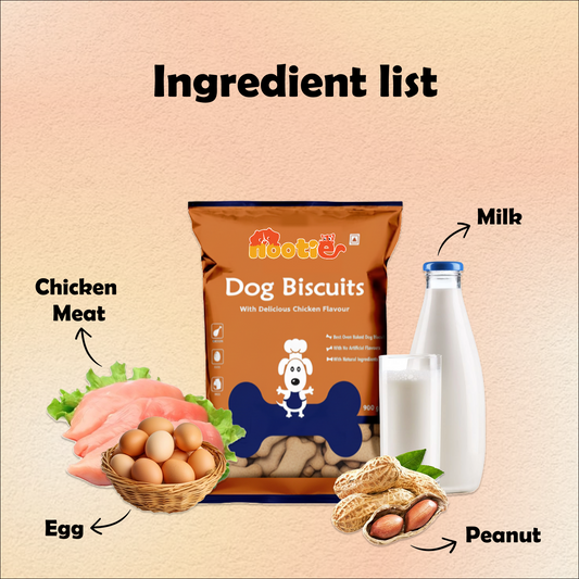 Nootie Chicken Biscuits with Peanut Butter Flavour for Adult Dogs (900g) | High-Protein, Crunchy & Energy-Rich Treats