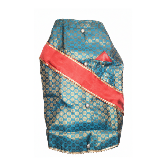 Nootie Festive Sherwani with Chunni for Pets – Blue | Stylish Outfit for Weddings & Festivals