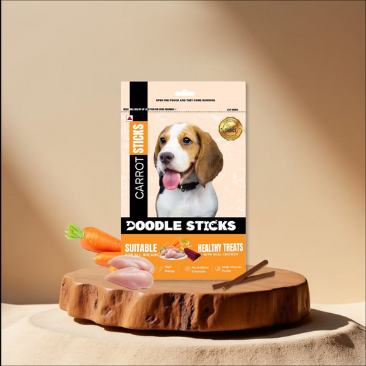 Nootie Doodle Sticks – Real Chicken & Carrot Dog Treats (70g) | Healthy, Collagen-Rich, Gluten-Free Snack for All Breeds