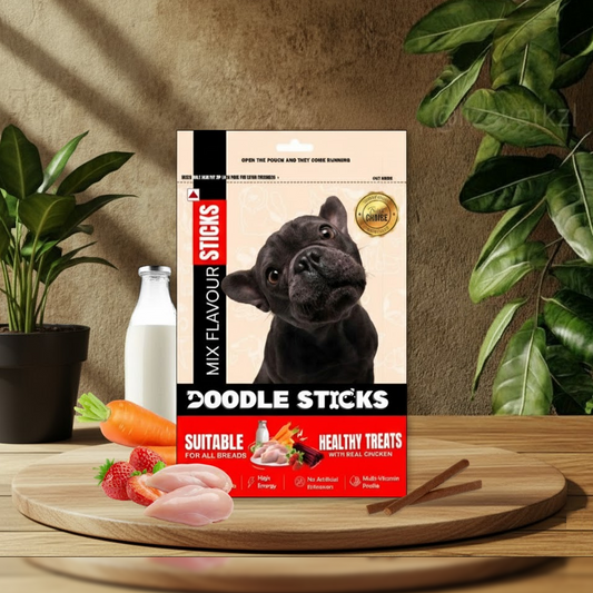 Nootie Doodle Sticks – Real Chicken Mix Dog Treats (70g) | Healthy, Collagen-Rich, Gluten-Free Snack for All Breeds