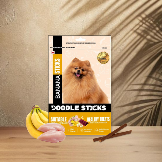 Nootie Doodle Sticks – Real Chicken & Banana Dog Treats (70g) | Healthy, Collagen-Rich, Gluten-Free Snack for All Breeds
