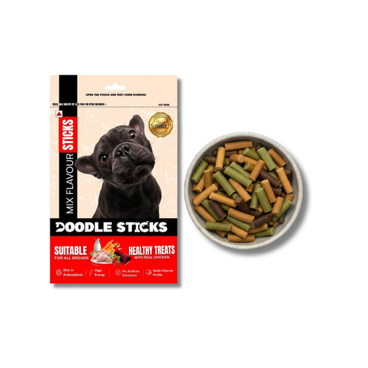 Nootie Doodle Sticks – Real Chicken Mix Dog Treats (70g) | Healthy, Collagen-Rich, Gluten-Free Snack for All Breeds