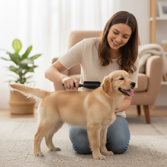 Nootie Furrtoolz Premium Plastic Pin Brush – Large | Anti-Static, Rounded Tips & Comfort Handle