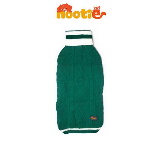 Nootie Dog High Neck Sweater, Green – Soft, Warm & Lightweight Comfort