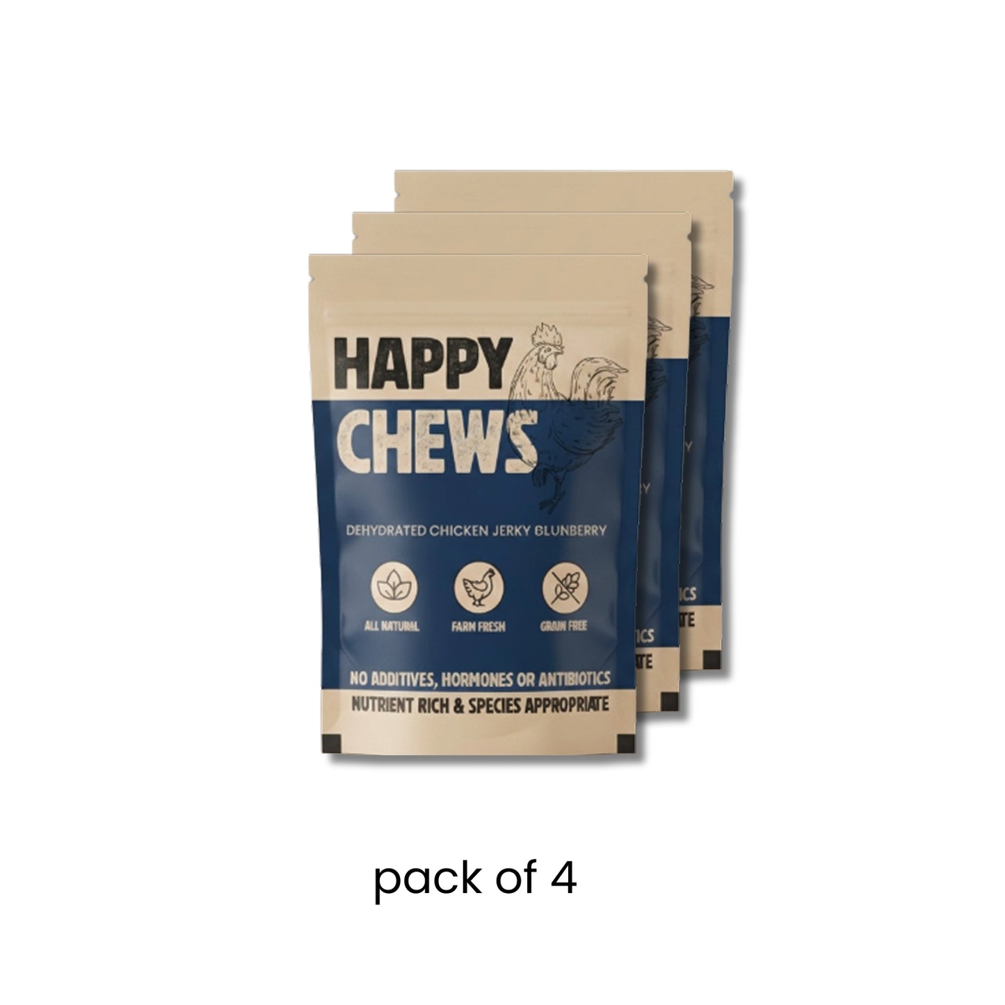 Nootie Happy Chews – Dehydrated Chicken Jerky Blueberry Dog Treats (50g) | All-Natural, Grain-Free Protein Snack