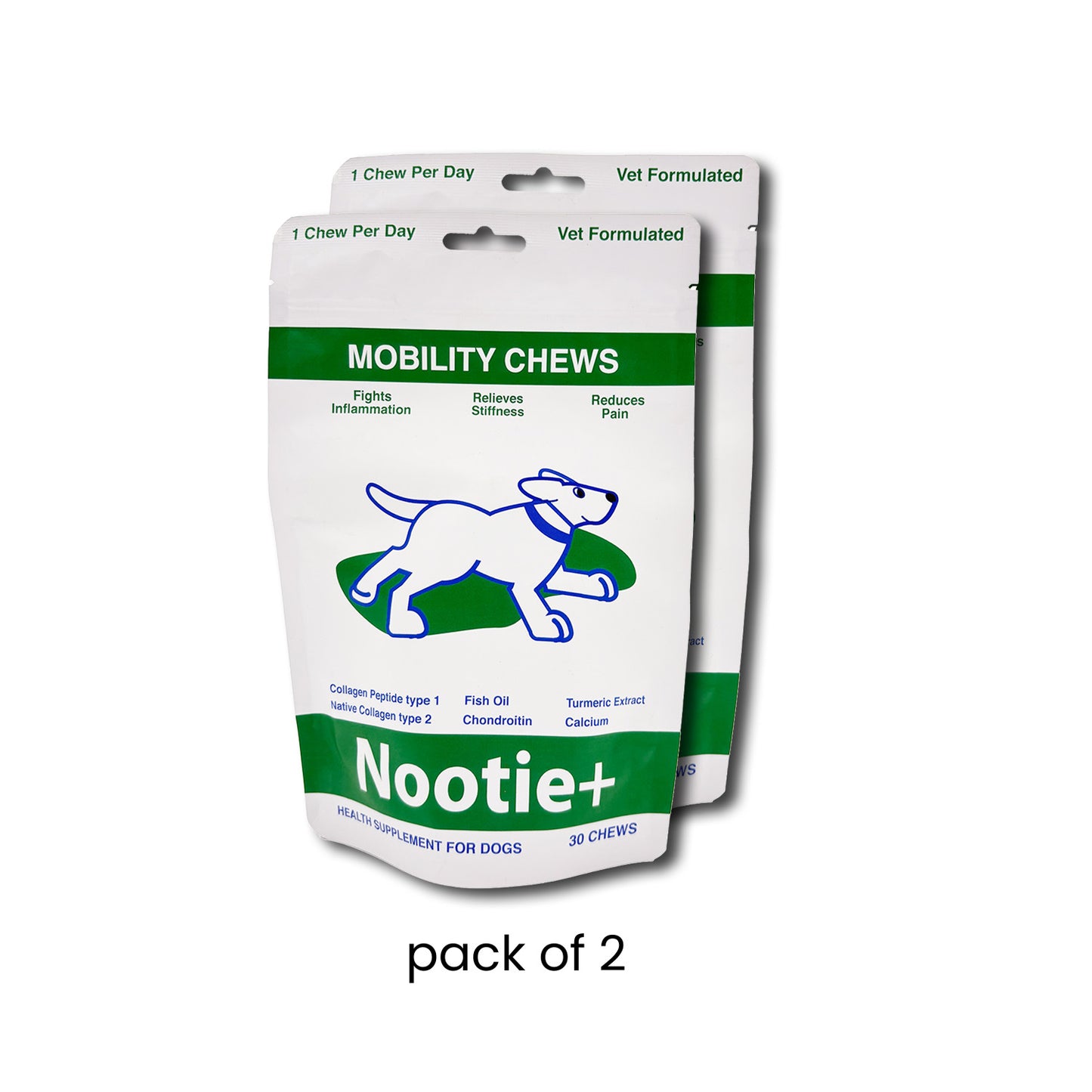 Nootie+ Mobility Chews for Dogs | Joint Support, Pain Relief & Anti-Inflammation (30 Chews)