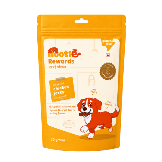 Rewards Woof Chews Crunchy for Dogs (80g) | Dehydrated Chicken Jerky and Mango