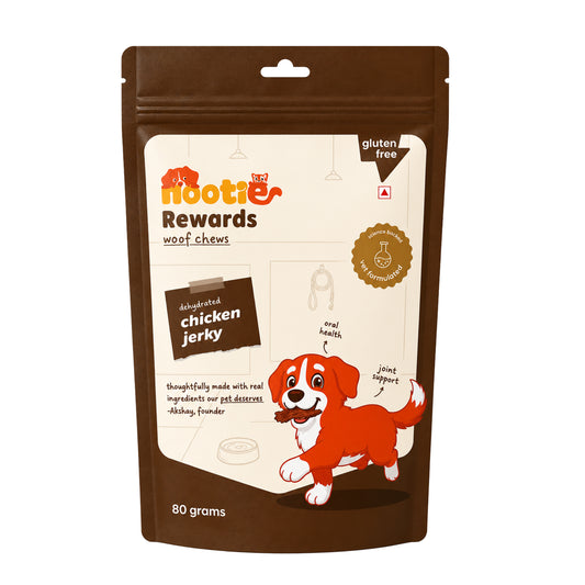 Rewards Woof Chews Crunchy for Dogs (80g) | Dehydrated Chicken Jerky
