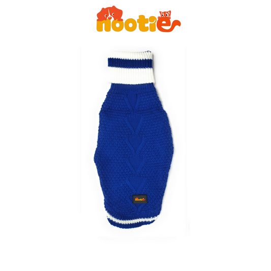 Nootie Dog High Neck Sweater, Blue – Soft, Warm & Lightweight Comfort
