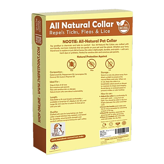 Nootie All Natural Tick & Flea Collar for Dogs & Cats – 5 Months Protection