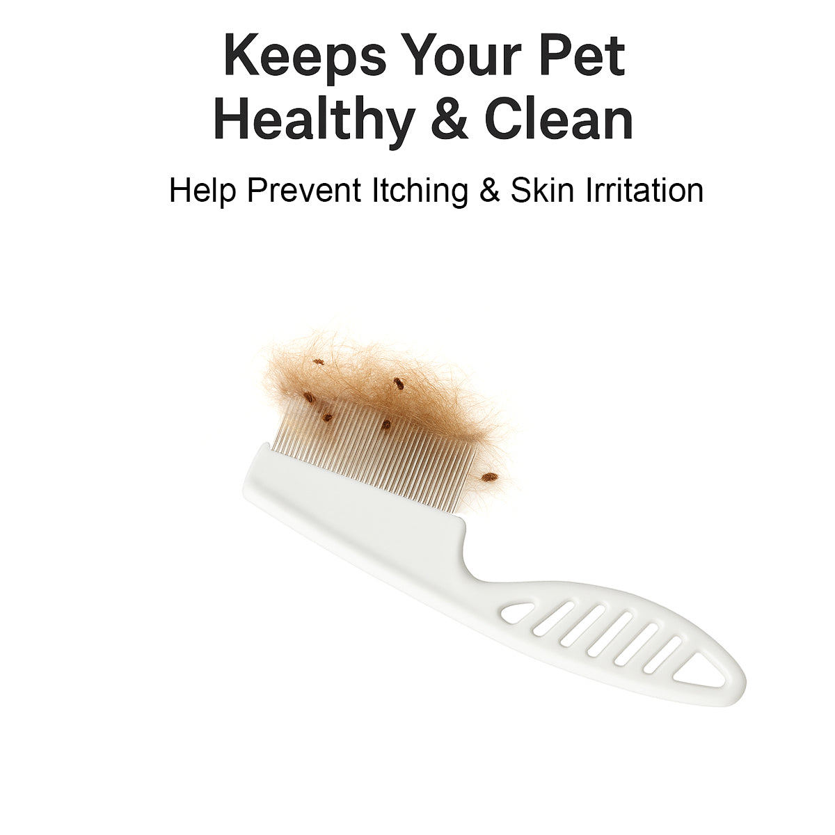 Nootie Tick & Flea Pet Comb for Dogs & Cats | Stainless Steel Fine Tooth Grooming Comb | Safe for All Breeds (24 cm)