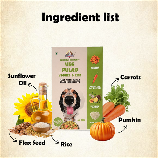 Nootie Veg Pulao Dog Food | 100% Veg, Human-Grade & Gluten-Free