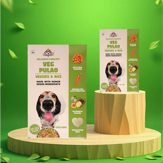 Nootie Freshly Wholesome Wet Dog Food | Buy 1 Get 1 (300g + 100g) | All Natural, Vegetarian Meal with Rice & Veggies | Gluten Free, Ready-To-Eat Veg Pulao, Adult Dogs