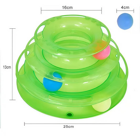 Nootie Interactive Cat Tier Toy | Multi-Level Rolling Ball Tower for Active Play | Durable, Safe & Fun Cat Toy for Kittens & Adult Cats