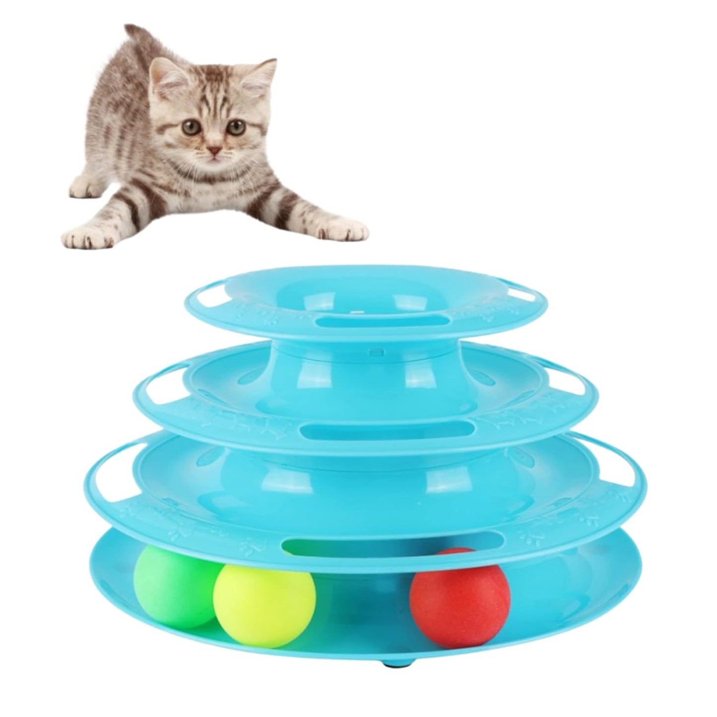 Nootie Interactive Cat Tier Toy | Multi-Level Rolling Ball Tower for Active Play | Durable, Safe & Fun Cat Toy for Kittens & Adult Cats