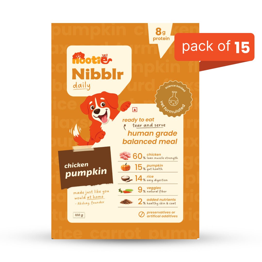 Nibblr Chicken Liver and Pumpkin (100g) – Fresh Wholesome Dog Meal - nootie.in