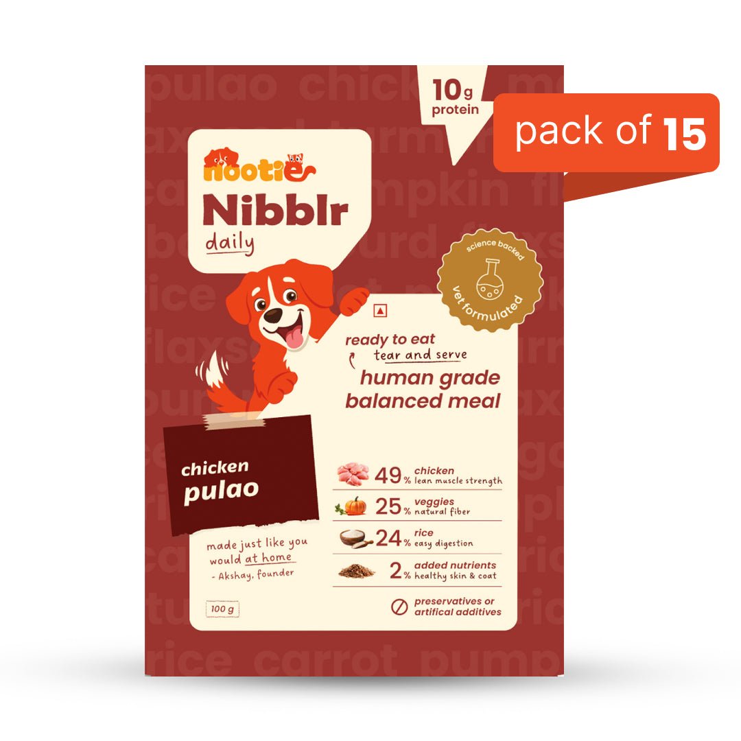 Nibblr Chicken Pulao (100 g) - Fresh Wholesome Dog Meal - nootie.in