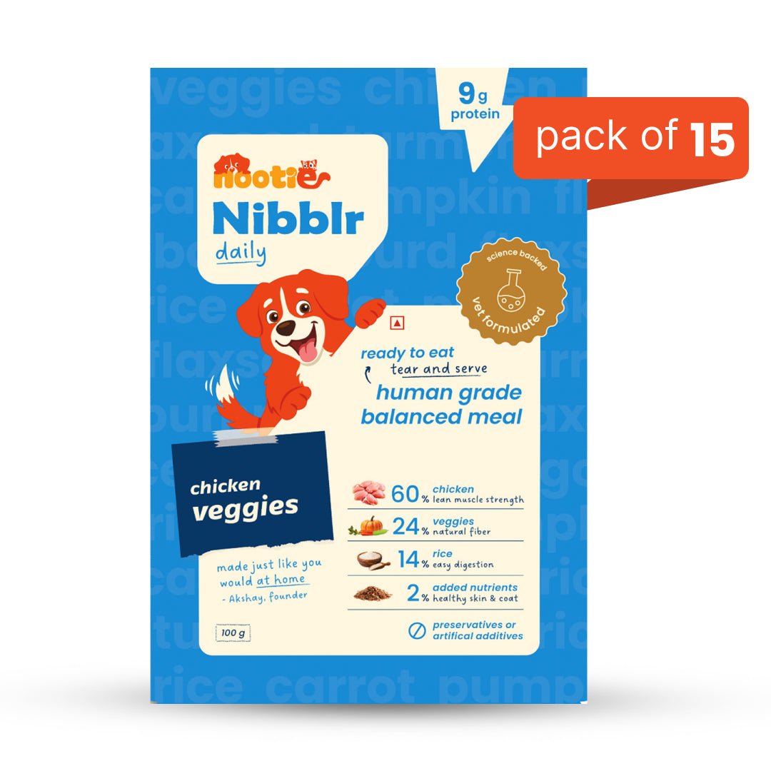 Nibblr Chicken Veggie & Rice (100g) – Fresh Wholesome Dog Meal - nootie.in