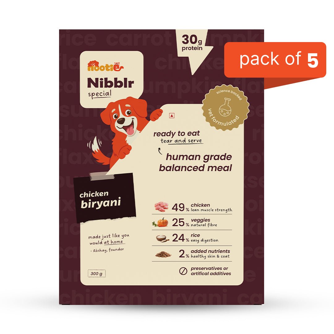 Nibblr Special Chicken Biryani (300g) - Fresh Wholesome Dog Meal - nootie.in