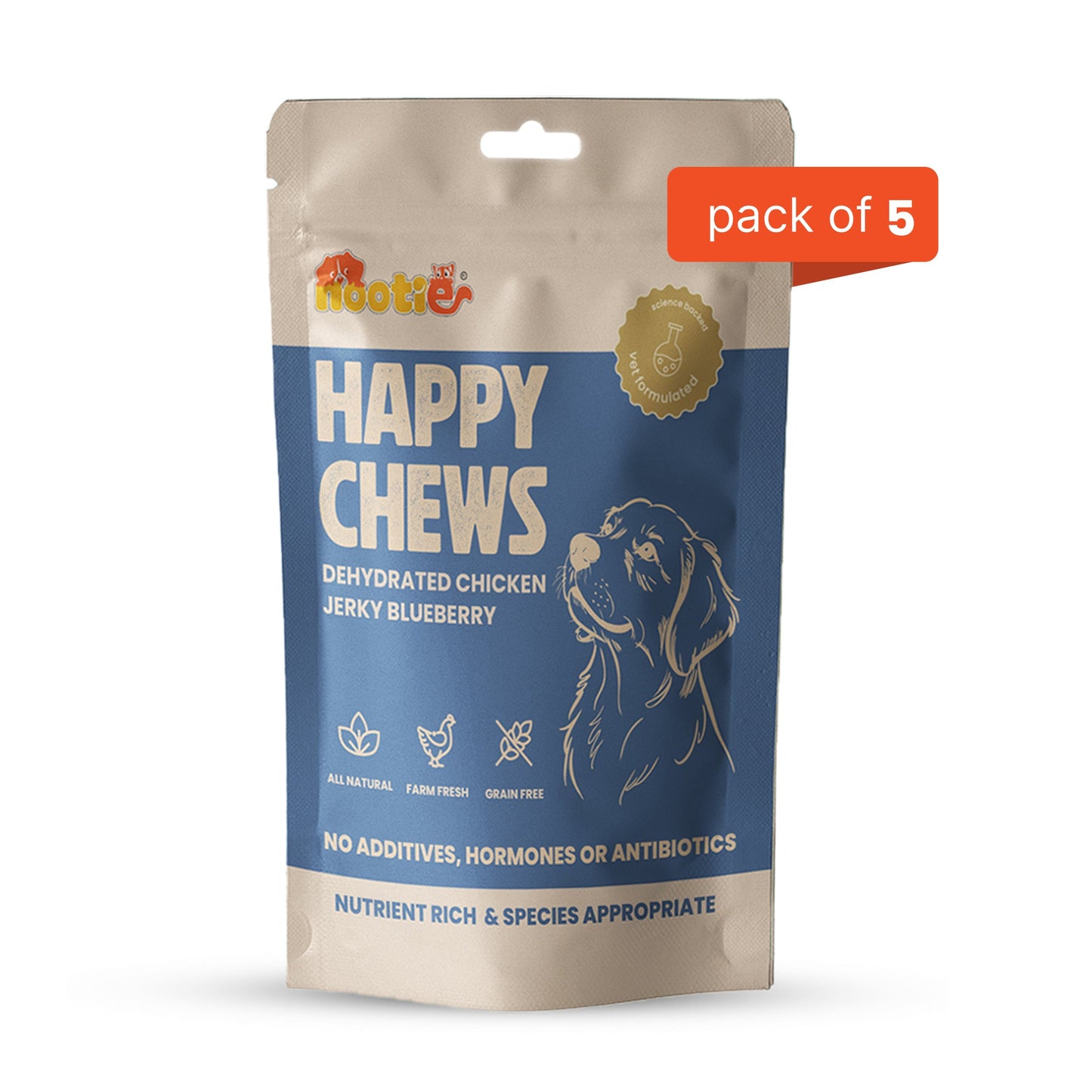 Nootie Chicken & Blueberry Jerky Antioxidant Dog Treats (80g)