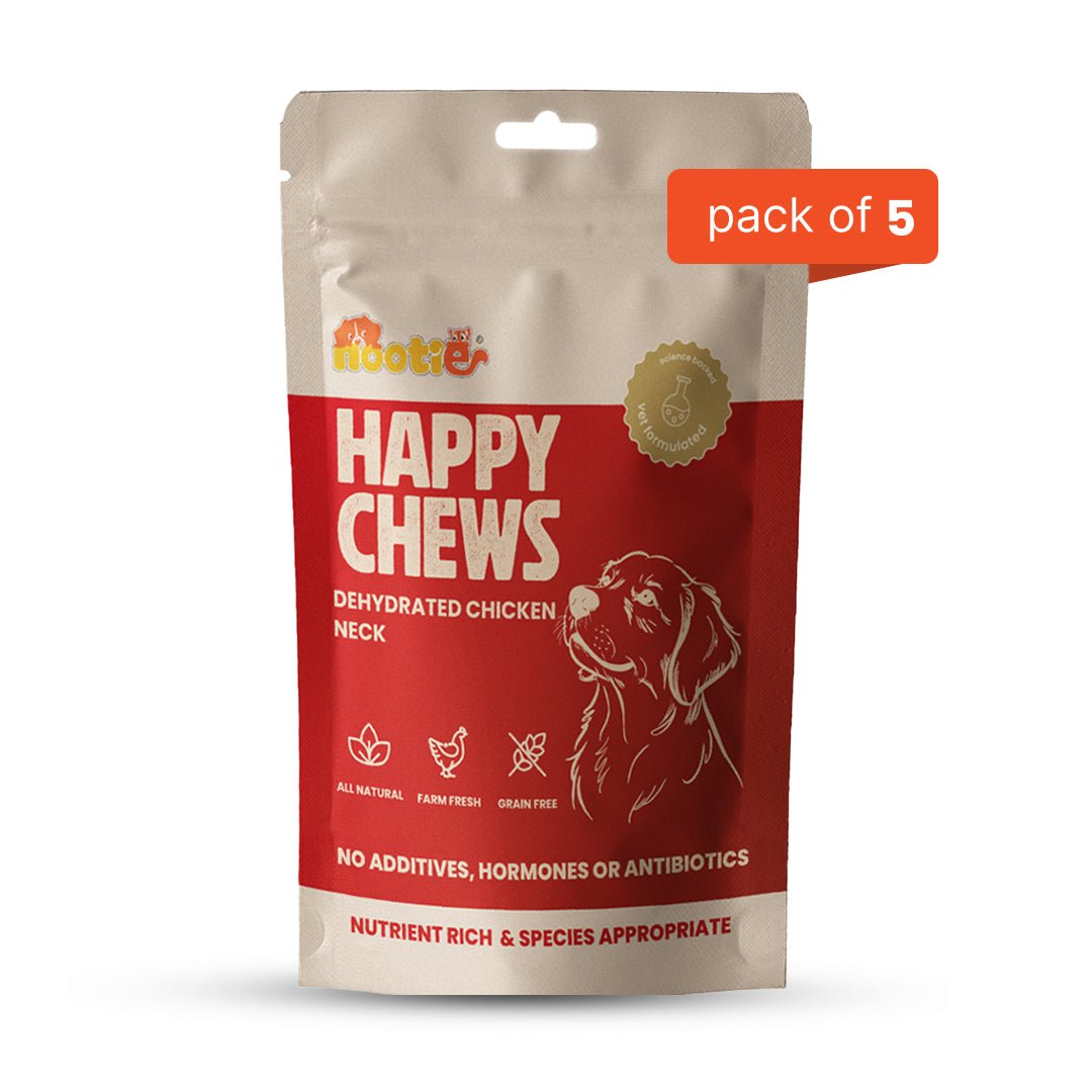 Nootie Dehydrated Chicken Neck Dog Treats (70g) - Natural Dental Chews
