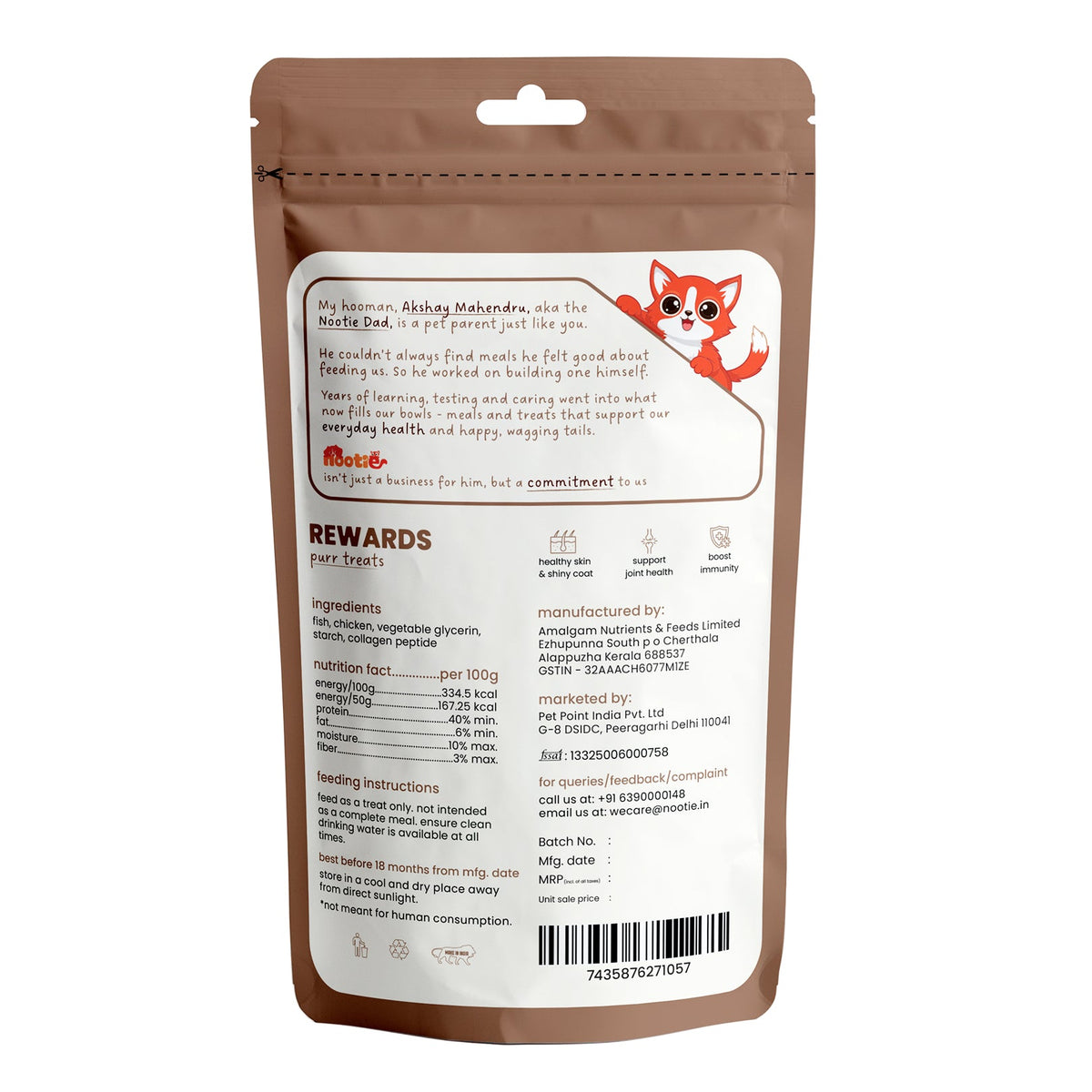 Rewards Purr Treats for Cats (50g) | Fish Tenders - nootie.in
