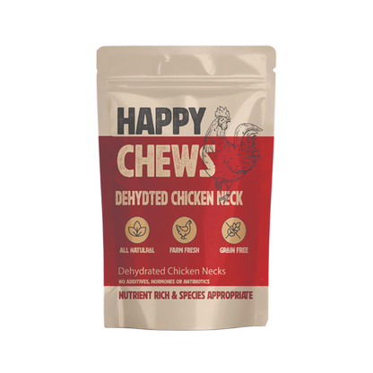 Nootie Happy Chews – Dehydrated Chicken Neck Dog Treats (80g) | All-Natural, High-Protein, Crunchy Snack
