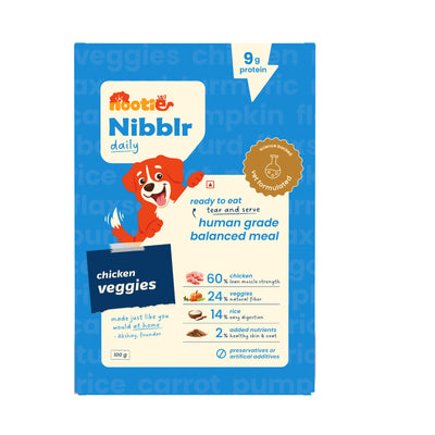 Nibblr Balance Bowl for Dogs (100g) | Chicken Veggie & Rice