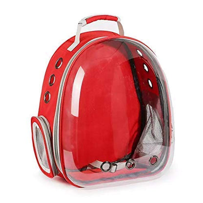 Nootie Transparent Pet Travel Bag for Cats & Dogs | Breathable PVC Backpack Carrier with Ventilation | Ideal for Small Pets up to 6.5 kg