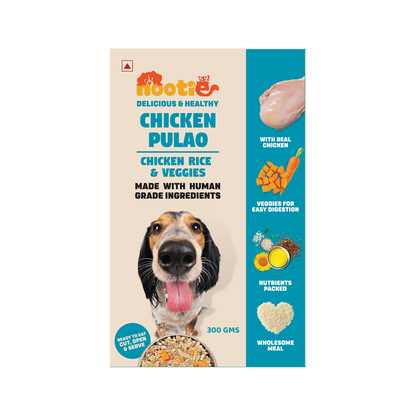 Nootie Chicken Pulao for Dogs – Human-Grade, Balanced Meal with Real Chicken, Rice & Veggies (300g)