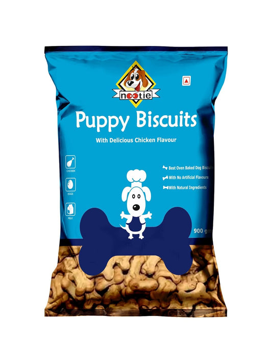 Nootie Chicken Biscuits with Peanut Butter Flavour for Puppies - 900 Gms (New & Improved)