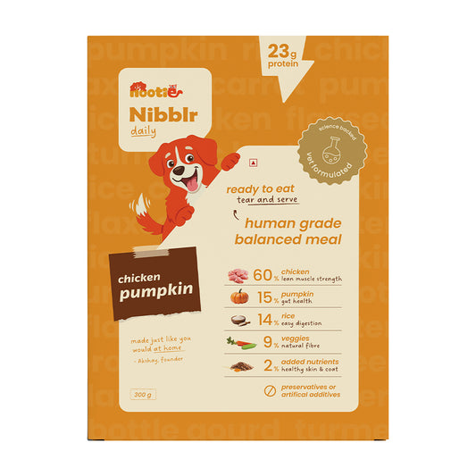Nibblr Chicken Liver and Pumpkin (300g) - Fresh Wholesome Dog Meal