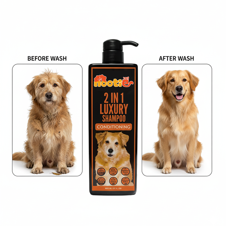 Nootie 2-in-1 Luxury Conditioning Shampoo (800 ml) | Cleans & Conditions in One Wash – Silky Coat Finish