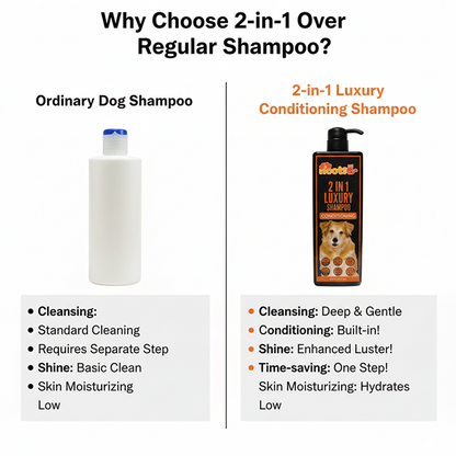 Nootie 2-in-1 Luxury Conditioning Shampoo (800 ml) | Cleans & Conditions in One Wash – Silky Coat Finish