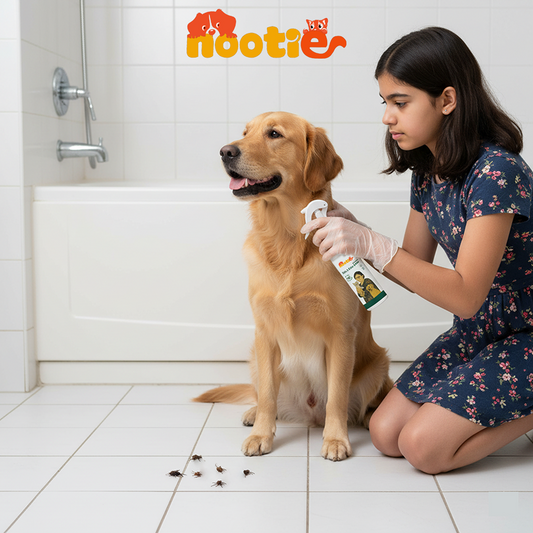 Nootie Tick & Flea Spray with Neem & Aloe Vera (250 ml) | Fast-Acting, Soothing, Daily Protection
