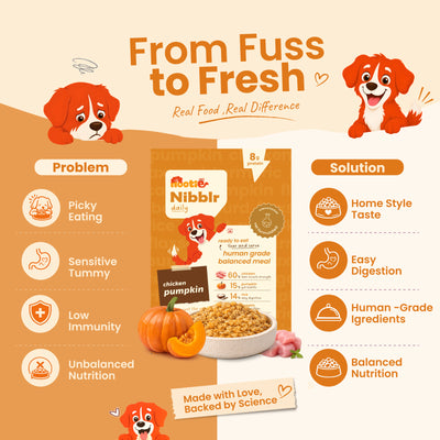 Nibblr Balance Bowl for Dogs (100g) | Chicken Liver and Pumpkin