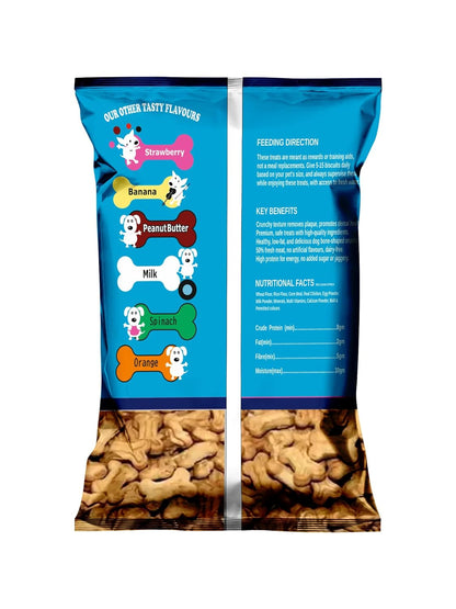 Nootie Chicken Biscuits with Peanut Butter Flavour for Puppies (900g) | High-Protein, Crunchy Growth Snack