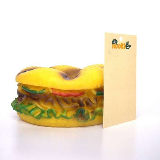 Nootie Burger Dog Squeaky Toy