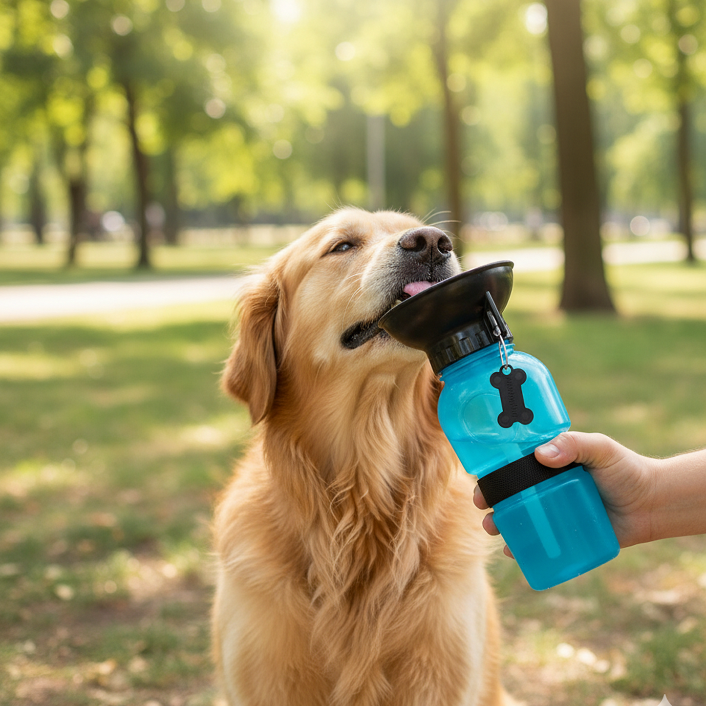 Nootie Travel Water Bottle for Dogs & Cats | Portable Pet Water Dispenser with Built-In Bowl (350ml)