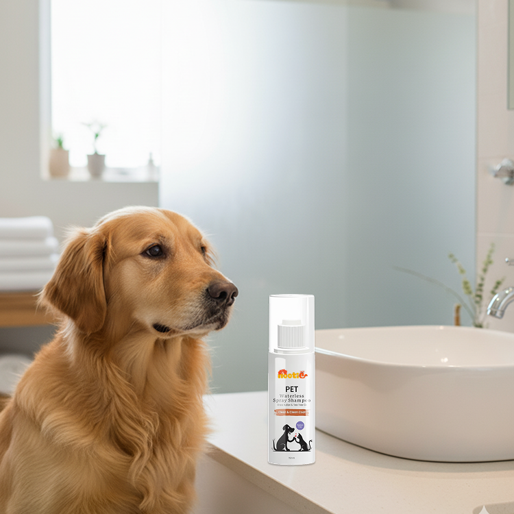 Nootie Pet Waterless Spray Shampoo for Dogs & Cats (150 ml) | No-Rinse, Shea Butter & Tea Tree Oil Cleanser for Soft, Fresh Coats