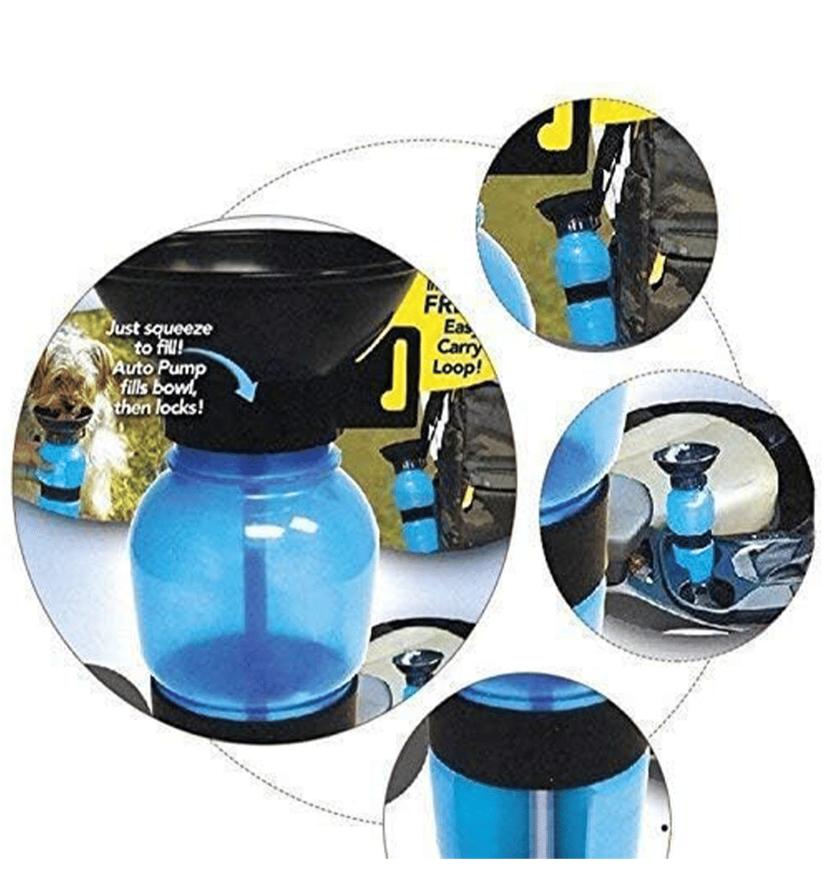 Nootie Travel Water Bottle for Dogs & Cats | Portable Pet Water Dispenser with Built-In Bowl (350ml)