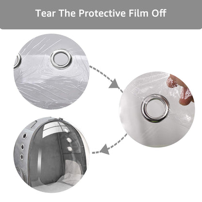 Nootie Transparent Pet Travel Bag for Cats & Dogs | Breathable PVC Backpack Carrier with Ventilation | Ideal for Small Pets up to 6.5 kg