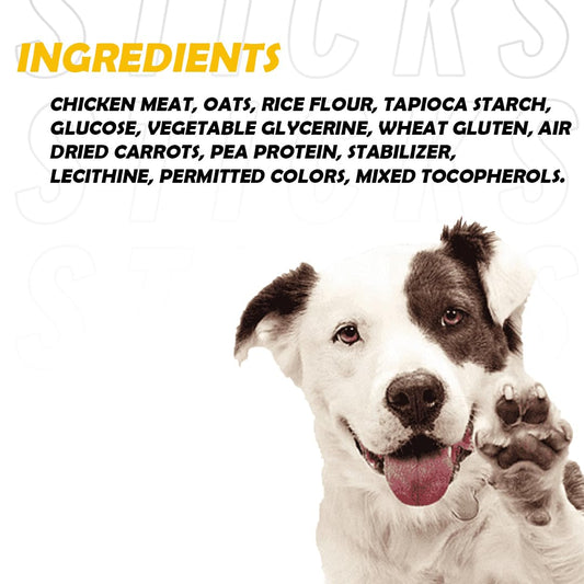 Doodle Sticks Suitable for All Breads Healthy Treats with Real Chicken -Carrot Stick 70 Gm