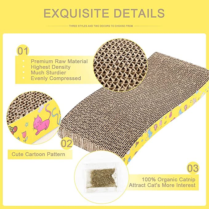 Nootie Cat Scratcher | Durable Scratch Board for Cats & Kittens | Eco-Friendly, Non-Toxic Material | All Breeds & Ages