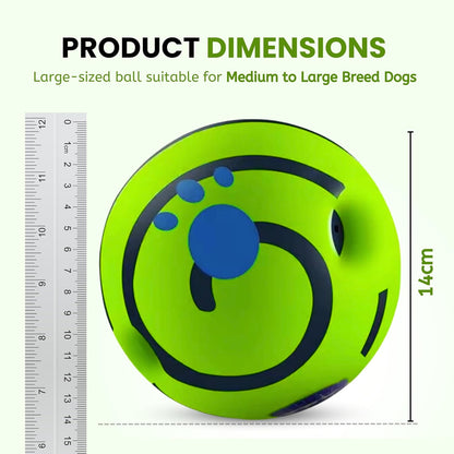 Nootie 5.5-Inch Interactive Giggle Ball Dog Toy | Squeaky Chew Ball for Medium & Large Dogs