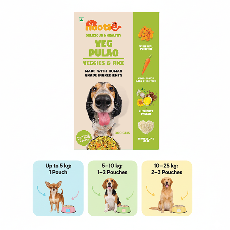 Nootie Veg Pulao Dog Food | 100% Veg, Human-Grade & Gluten-Free (300g)
