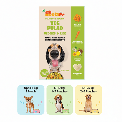 Nootie Veg Pulao Dog Food | 100% Veg, Human-Grade & Gluten-Free (300g)